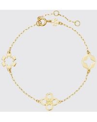 Tory Burch - Verstellbares Armband Forget Me Not Mit Blumen-Charm Und Double T-Logo - Lyst