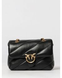 Pinko - Classic Love Bag Puff Matelassé Nappa Mini Shoulder Bag With Logo - Lyst