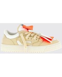 Off-White c/o Virgil Abloh - 3.0 Court Low Grained Leather And Canvas Sneakers - Lyst