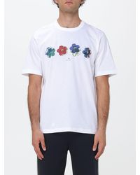 Paul Smith - All-Over Floral Print Organic Cotton T-Shirt With Logo - Lyst