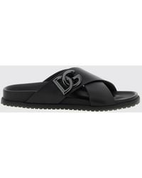 Dolce & Gabbana - Dolce &Amp Gabbana Dg Leather Sandals - Lyst