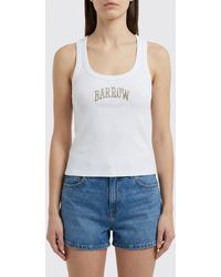 Barrow - Cotton Tank Top With Print - Lyst