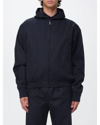 Gucci - Cotton Windbreaker Jacket With Hood And Gg Monogram Pattern - Lyst