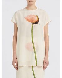 Simone Rocha - Crepe Blouse With Floral Print - Lyst