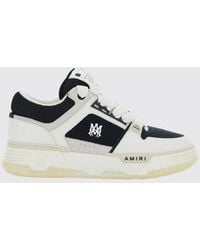 Amiri - Ma-1 Leather And Mesh Sneakers With Monogram And Padded Ankle - Lyst
