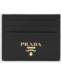 Prada - Leather Card Holder - Lyst