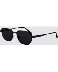 Fendi - Irregular Design Metal Sunglasses With Embossed Logo - Lyst