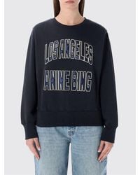 Anine Bing - Cotton Crewneck Sweatshirt With Logo - Lyst
