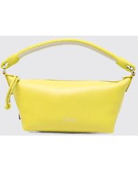 Loewe - Lambskin Nappa Shoulder Bag With Woven Handle - Lyst