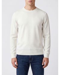 Kangra - Long-Sleeved Pure Cotton Crewneck Sweater - Lyst