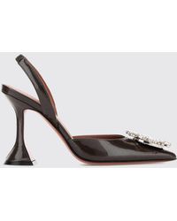 AMINA MUADDI - Begum Patent Leather Slingback Pumps With Jewelled Buckle And High Spool Heel - Lyst