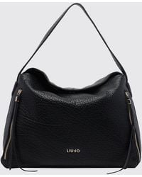 Liu Jo - Grained Synthetic Leather Shoulder Bag With Flap Closure - Lyst