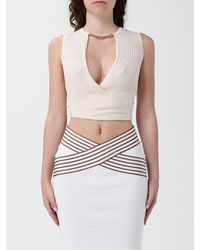 Elisabetta Franchi - Viscose Blend Cropped Top - Lyst