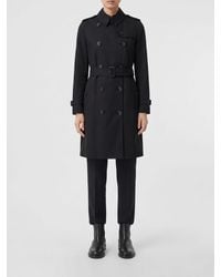Burberry - Double-Breasted Cotton Trench Coat With Belt And Epaulettes - Lyst