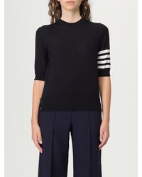 Thom Browne - Wool Crewneck Sweater With 4-Bar Stripe - Lyst