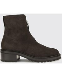 The Row - Hike Suede Leather Ankle Boots With A Lug Sole And Round Toe - Lyst