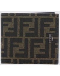 Fendi - Bifold-Geldbörse Aus Braunem Jacquard-Stoff Mit Ff-Monogramm - Lyst