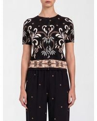 Twinset - Printed Cotton Blend Knit - Lyst