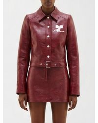 Courreges - Courr&Egrave	Ges Patent Leather Jacket - Lyst