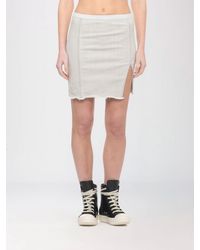 Rick Owens - Cotton Denim Mini Skirt - Lyst