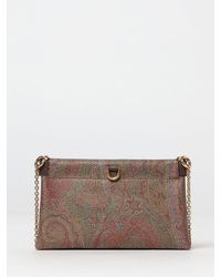Etro - Talk Arnica Mini Coated Cotton Paisley Jacquard Clutch - Lyst
