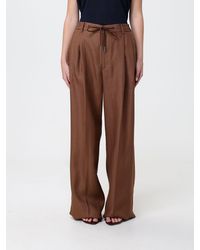 Tagliatore - Linen Wide-Leg Trousers - Lyst