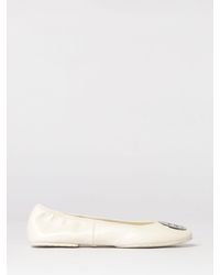 Tory Burch - Reva Leather Travel Ballerina Flats - Lyst