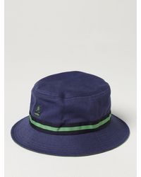Kangol Cappello in cotone con logo - Blu
