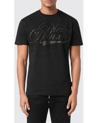 Philipp Plein - T-Shirt With Rhinestone Logo - Lyst