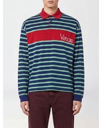 Versace - Striped Long-Sleeve Polo - Lyst
