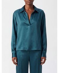 Tom Ford - V-Neck Silk Blouse With Long Dropped-Shoulder Sleeves - Lyst