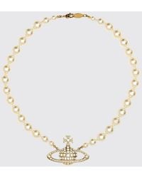 Vivienne Westwood - Brass Orb Pendant Choker Necklace With Faux Pearls - Lyst