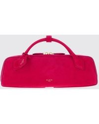 Alaïa - Le Teckel Suede Sheepskin Handbag With Logo Charm - Lyst