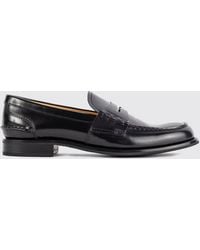 Church's - Brushed Leather Penny Loafers With Raised Apron Toe - Lyst