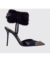 Philipp Plein - Patent Leather Slingback Pumps With Skull And Stiletto Heel - Lyst