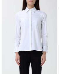 Max Mara - Slim Fit Stretch Cotton Shirt With Concealed Placket - Lyst