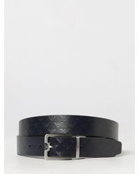 Emporio Armani - Reversible Bovine Leather Belt With Embossed Logo - Lyst