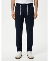Eleventy - Cotton Blend Trousers With Drawstring - Lyst