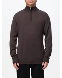 Canali - Merino Wool Turtleneck Jumper With Half-Zip Closure - Lyst