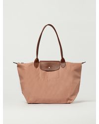 Longchamp - Le Pliage Original L Recycled Nylon And Leather Bag - Lyst