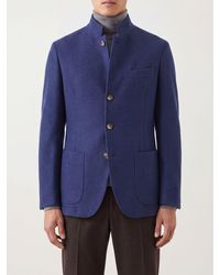 Brunello Cucinelli - Water-Repellent Cashmere Short Single-Breasted Coat With High Collar - Lyst