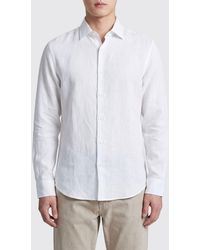 Calvin Klein - Linen And Lyocell Blend Shirt With French Collar - Lyst