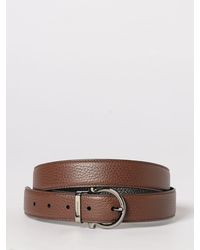 Ferragamo - Cinturón Gancini Reversible De Piel Martillada - Lyst