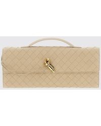 Bottega Veneta - Andiamo Woven Leather Clutch - Lyst