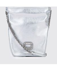Roger Vivier - Nano Pilgrim Laminated Leather Bag With Jewel Buckle - Lyst