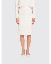Twinset - High-Waisted Sequin-Embroidered Pencil Miniskirt - Lyst
