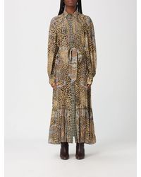 Etro - Silk Chemisier Dress With Animal Print - Lyst
