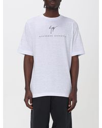 Giuseppe Zanotti - T-shirt in cotone con logo all over - Lyst