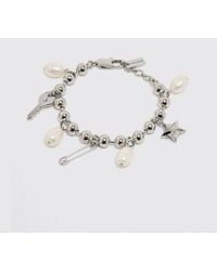 Marc Jacobs - Brass Bracelet With Charms And Synthetic Pearls - Lyst