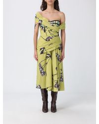 Antonio Marras - Printed Cotton Blend Asymmetric Dress - Lyst